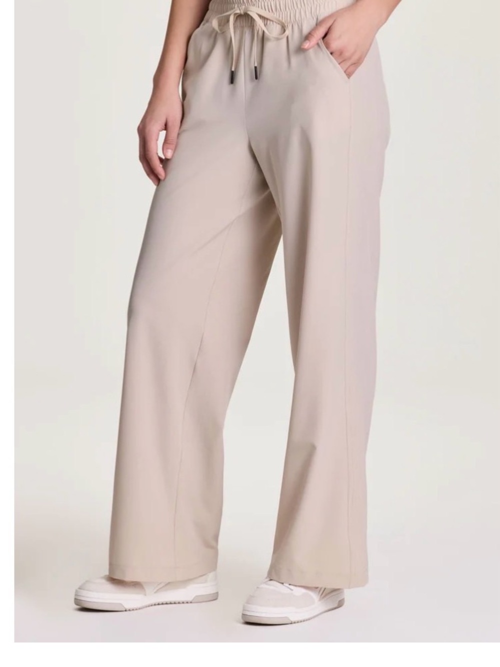 RBX Neutral Wide-Leg Drawstring Pants